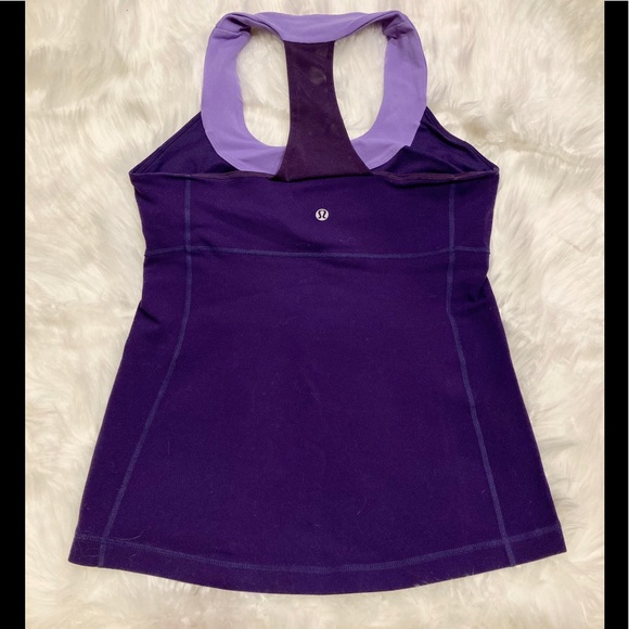 Lululemon Purple Racerback Athletics Tank Top 8 - Picture 2 of 3
